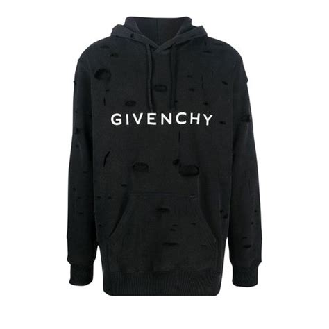 givenchy red hoodie with holes|reversible Givenchy black hoodie.